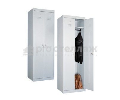 ШР (1850) 22-600 Шкаф для одежды (корпус RAL7035, двери RAL7035, замок 007 установлен)_0