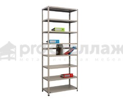 Стеллаж металлический Pro Стеллаж LN ВШГ - 1600х700х300 на 8 полок с нагрузкой до 100кг на полку