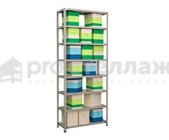 Стеллаж металлический Pro Стеллаж LN ВШГ - 2000х700х400 на 8 полок с нагрузкой до 100 кг на полку